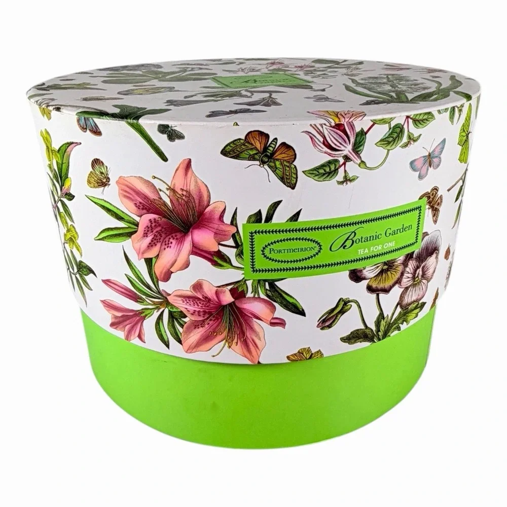 Portmeirion Botanic Garden Teapot w‎ Lid England Floral Butterfly